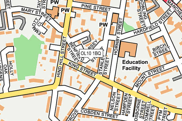 OL10 1BQ map - OS OpenMap – Local (Ordnance Survey)