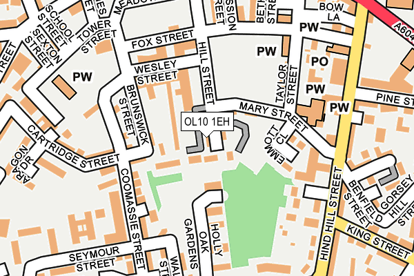 OL10 1EH map - OS OpenMap – Local (Ordnance Survey)