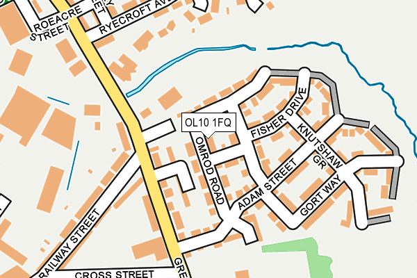 OL10 1FQ map - OS OpenMap – Local (Ordnance Survey)