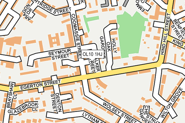 OL10 1HJ map - OS OpenMap – Local (Ordnance Survey)