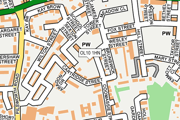 OL10 1HN map - OS OpenMap – Local (Ordnance Survey)