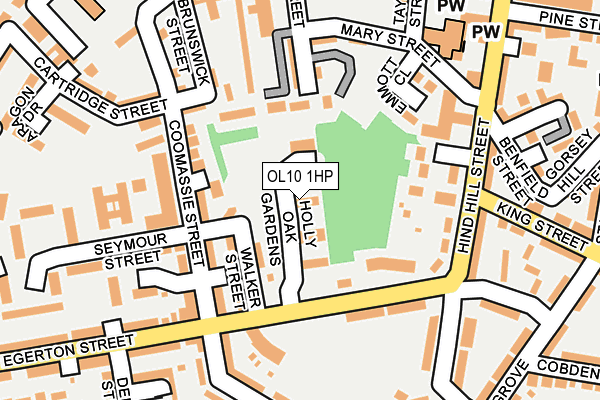 OL10 1HP map - OS OpenMap – Local (Ordnance Survey)