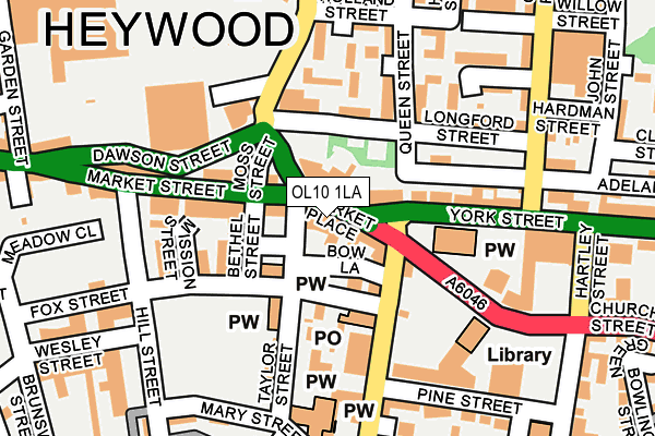 OL10 1LA map - OS OpenMap – Local (Ordnance Survey)