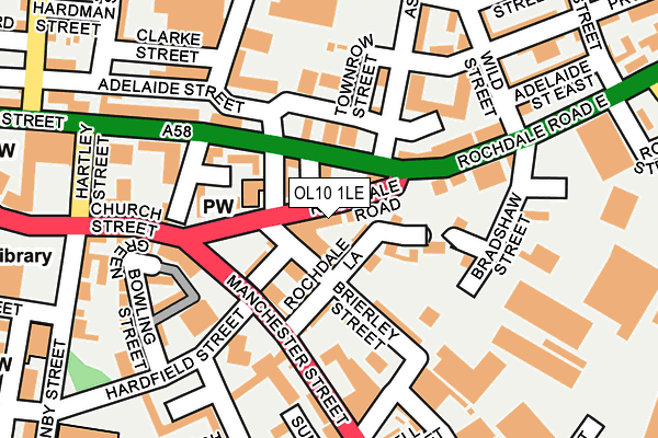 OL10 1LE map - OS OpenMap – Local (Ordnance Survey)