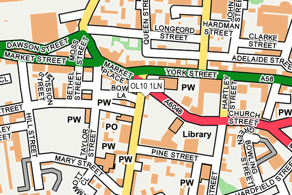 OL10 1LN map - OS OpenMap – Local (Ordnance Survey)