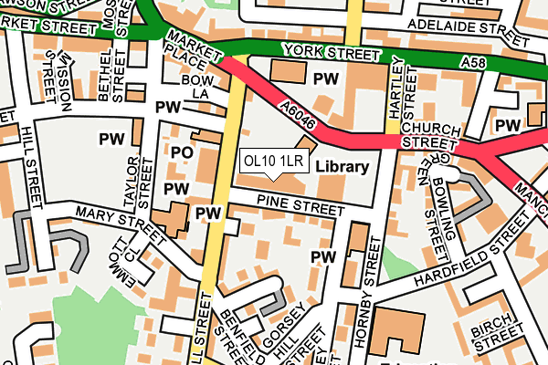 OL10 1LR map - OS OpenMap – Local (Ordnance Survey)