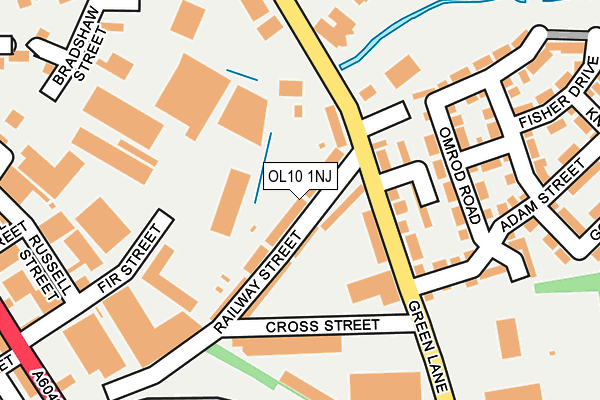 OL10 1NJ map - OS OpenMap – Local (Ordnance Survey)