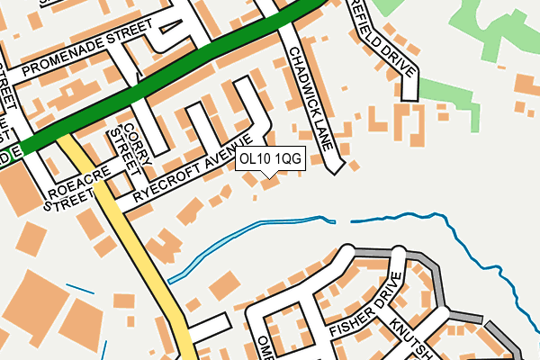 OL10 1QG map - OS OpenMap – Local (Ordnance Survey)