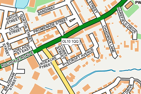 OL10 1QQ map - OS OpenMap – Local (Ordnance Survey)