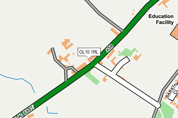 OL10 1RL map - OS OpenMap – Local (Ordnance Survey)