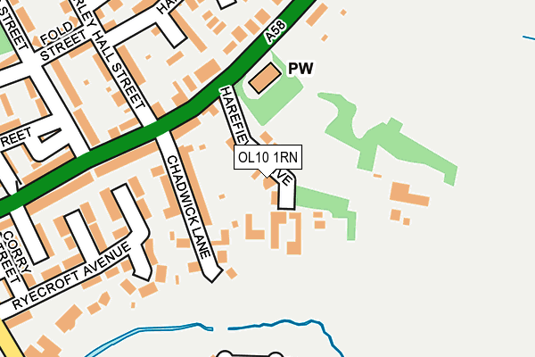 OL10 1RN map - OS OpenMap – Local (Ordnance Survey)