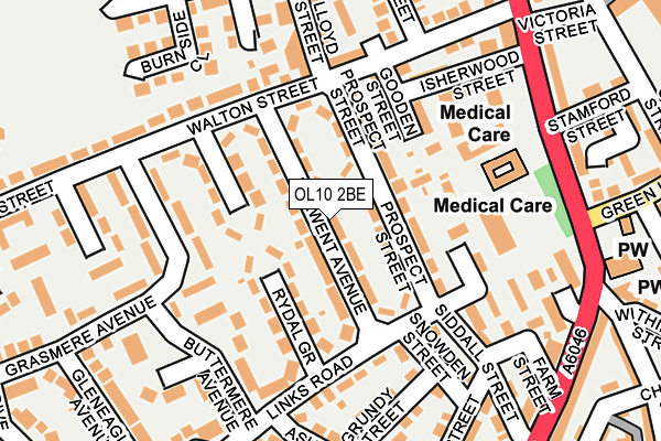 OL10 2BE map - OS OpenMap – Local (Ordnance Survey)