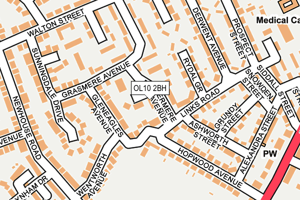 OL10 2BH map - OS OpenMap – Local (Ordnance Survey)