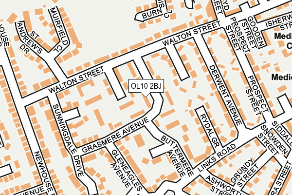 OL10 2BJ map - OS OpenMap – Local (Ordnance Survey)