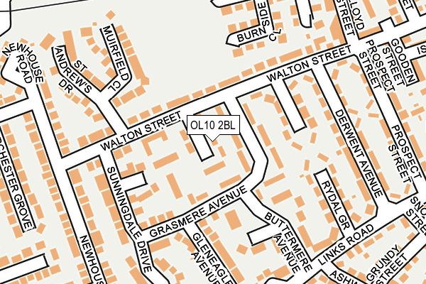 OL10 2BL map - OS OpenMap – Local (Ordnance Survey)