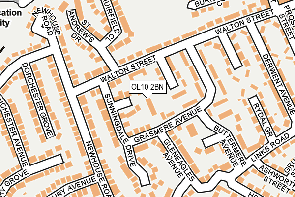 OL10 2BN map - OS OpenMap – Local (Ordnance Survey)