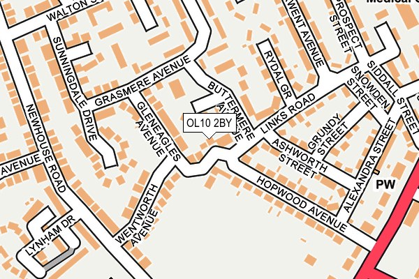 OL10 2BY map - OS OpenMap – Local (Ordnance Survey)