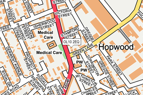 OL10 2EQ map - OS OpenMap – Local (Ordnance Survey)