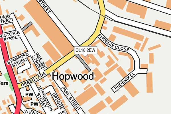 Map of HEYWOOD DUCTING SERVICES LTD at local scale