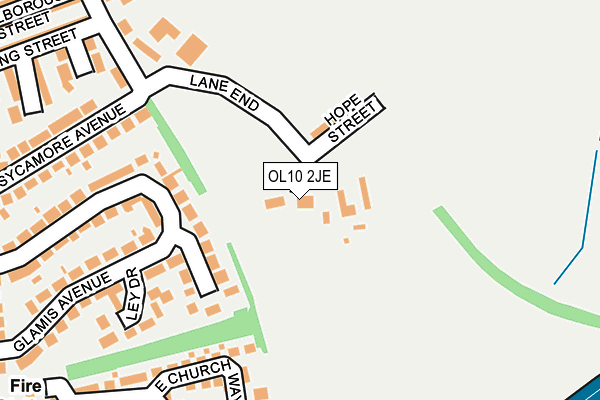 OL10 2JE map - OS OpenMap – Local (Ordnance Survey)