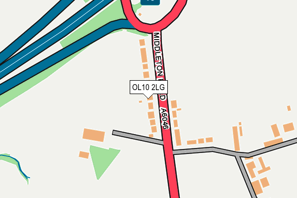 OL10 2LG map - OS OpenMap – Local (Ordnance Survey)