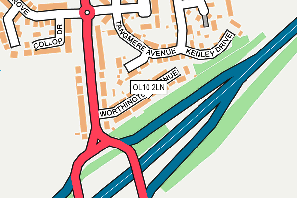 OL10 2LN map - OS OpenMap – Local (Ordnance Survey)