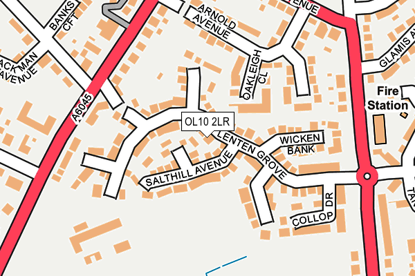 OL10 2LR map - OS OpenMap – Local (Ordnance Survey)