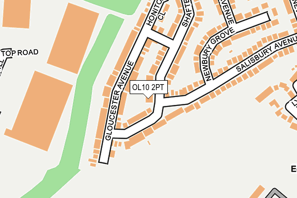 OL10 2PT map - OS OpenMap – Local (Ordnance Survey)