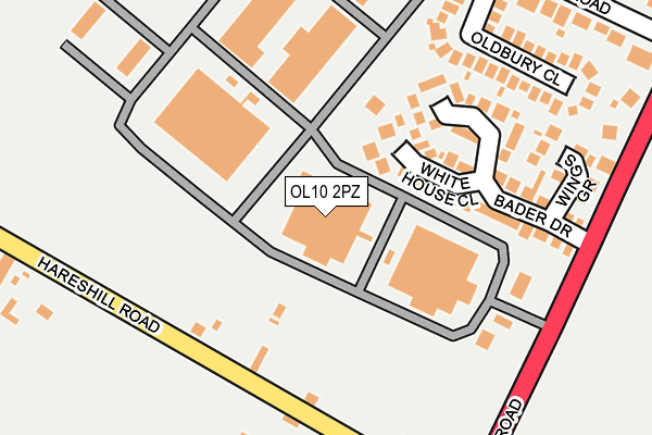 OL10 2PZ map - OS OpenMap – Local (Ordnance Survey)