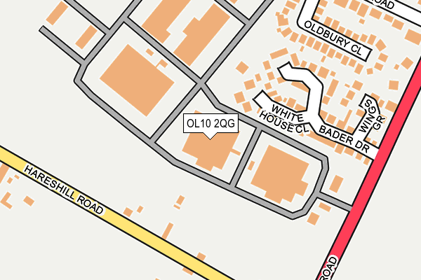 OL10 2QG map - OS OpenMap – Local (Ordnance Survey)