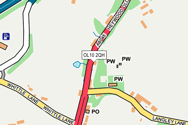 OL10 2QH map - OS OpenMap – Local (Ordnance Survey)