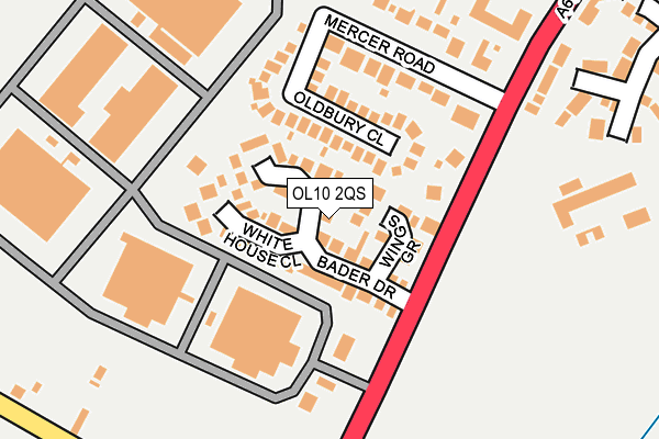 OL10 2QS map - OS OpenMap – Local (Ordnance Survey)