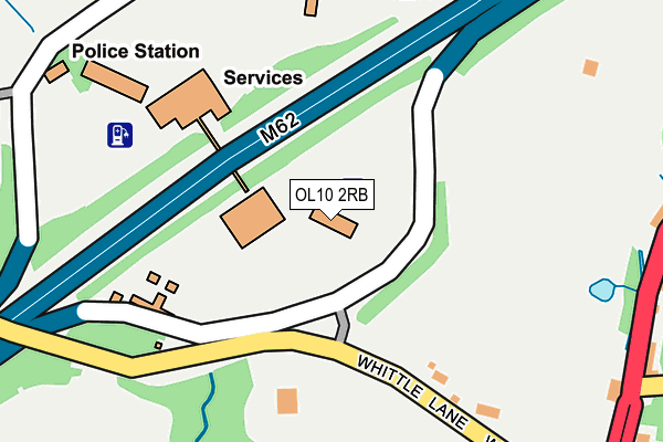 OL10 2RB map - OS OpenMap – Local (Ordnance Survey)