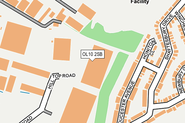 OL10 2SB map - OS OpenMap – Local (Ordnance Survey)