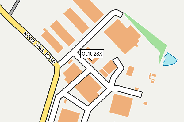 OL10 2SX map - OS OpenMap – Local (Ordnance Survey)