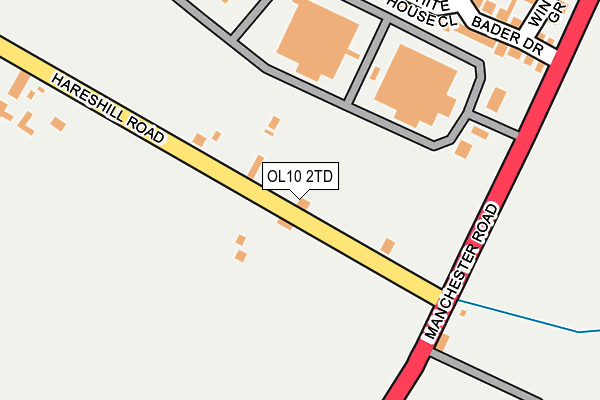 OL10 2TD map - OS OpenMap – Local (Ordnance Survey)