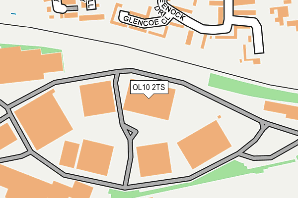 OL10 2TS map - OS OpenMap – Local (Ordnance Survey)