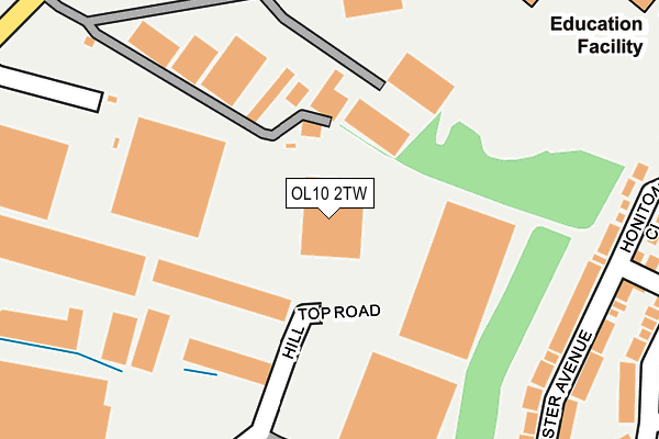 OL10 2TW map - OS OpenMap – Local (Ordnance Survey)