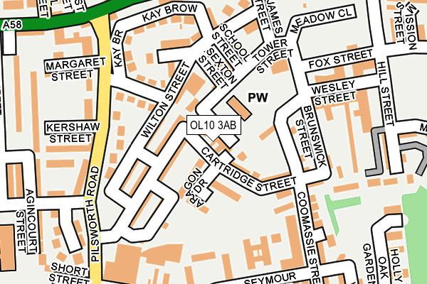 OL10 3AB map - OS OpenMap – Local (Ordnance Survey)