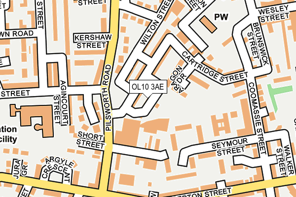 OL10 3AE map - OS OpenMap – Local (Ordnance Survey)