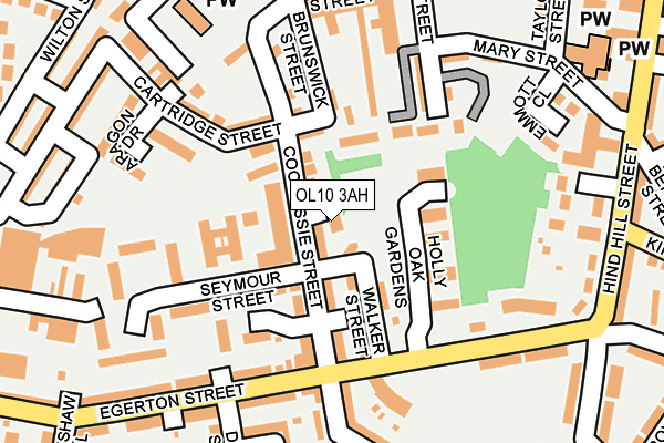 OL10 3AH map - OS OpenMap – Local (Ordnance Survey)