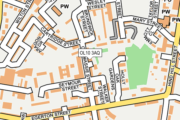 OL10 3AQ map - OS OpenMap – Local (Ordnance Survey)
