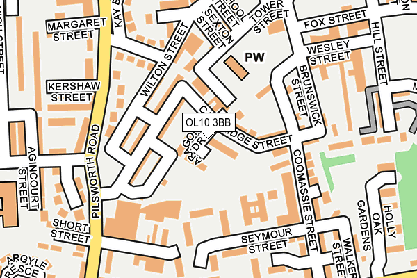 OL10 3BB map - OS OpenMap – Local (Ordnance Survey)