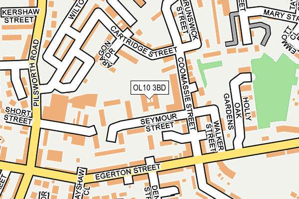 OL10 3BD map - OS OpenMap – Local (Ordnance Survey)