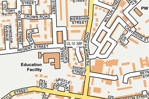 OL10 3BF map - OS OpenMap – Local (Ordnance Survey)