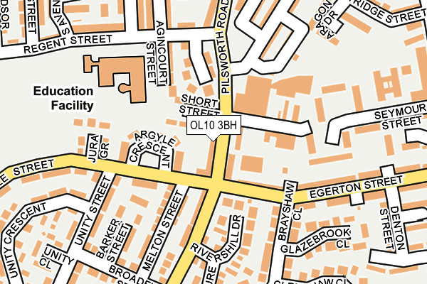 OL10 3BH map - OS OpenMap – Local (Ordnance Survey)