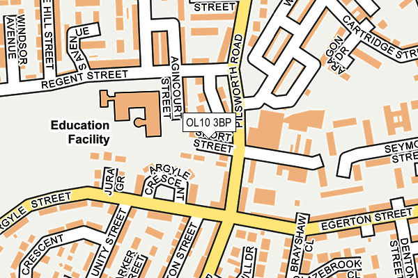 OL10 3BP map - OS OpenMap – Local (Ordnance Survey)