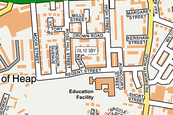 OL10 3BY map - OS OpenMap – Local (Ordnance Survey)