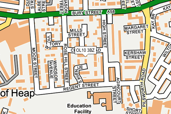 OL10 3BZ map - OS OpenMap – Local (Ordnance Survey)