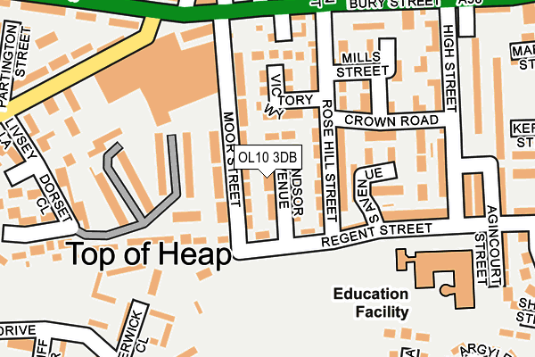 OL10 3DB map - OS OpenMap – Local (Ordnance Survey)